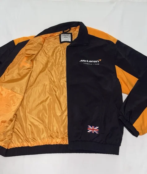 Hollister Men’s MCLAREN GRAPHIC TRACK JACKET Black