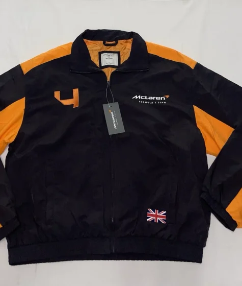 Hollister Men’s MCLAREN GRAPHIC TRACK JACKET SIZE LARGE