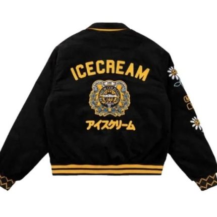 Ice Cream Team Black Varsity Jacket