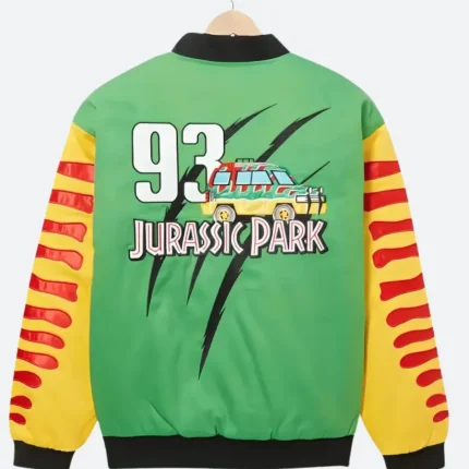 Jurassic Park Jeep Green & Yellow Racing Jacket