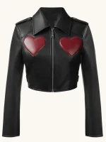 Liv Morgan WWE Raw 2025 Red Hearts Leather Jacket
