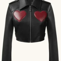 Liv Morgan WWE Raw 2025 Red Hearts Leather Jacket