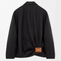 Loewe Draped Jacket Cotton Silk Black