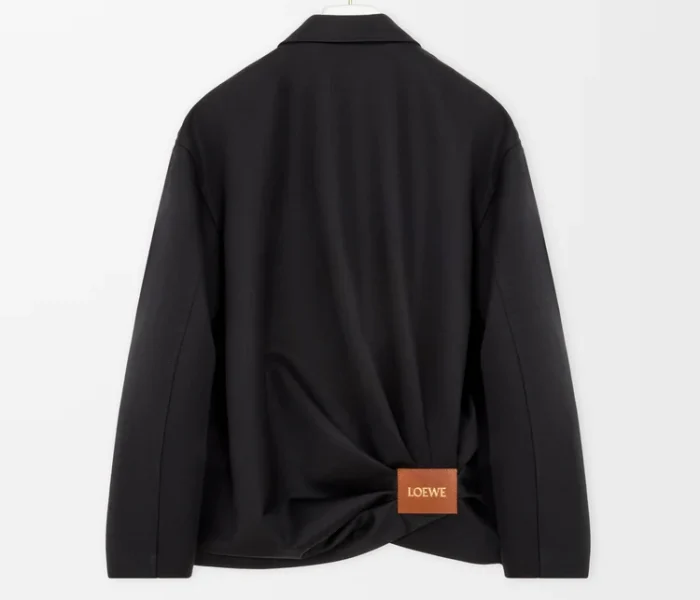 Loewe Draped Jacket Cotton Silk Black