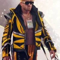 Logan Paul Wrestlemania 38 Yellow Leather Jacket