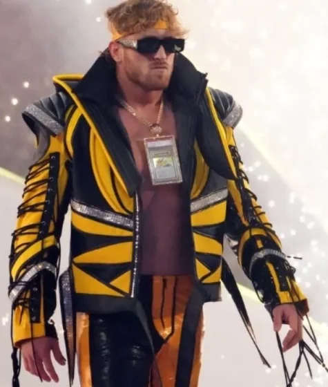 Logan Paul Wrestlemania 38 Yellow Leather Jacket