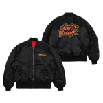 MA-1 Daft Punk Black Satin Bomber Jacket On Sale