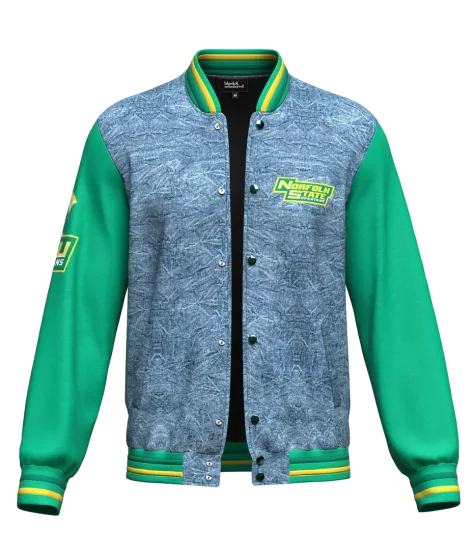Norfolk State University Denim Letterman Varsity Jacket