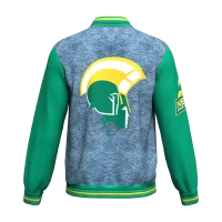 Norfolk State University Denim Letterman Varsity Jacket for unisex