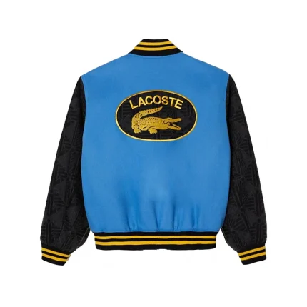Novak Djokovic Lacoste Blue Varsity Jacket