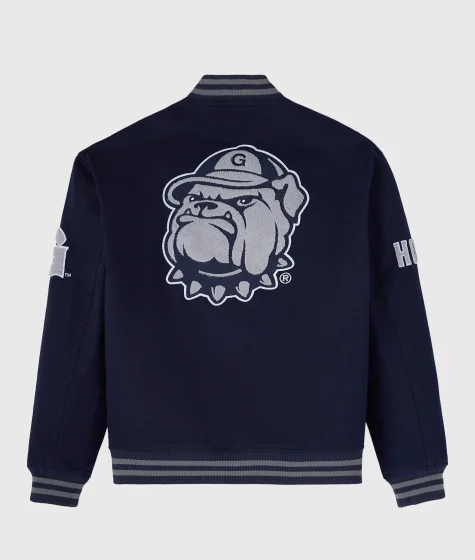 OVO Georgetown Hoyas Blue Varsity Jacket For Sale