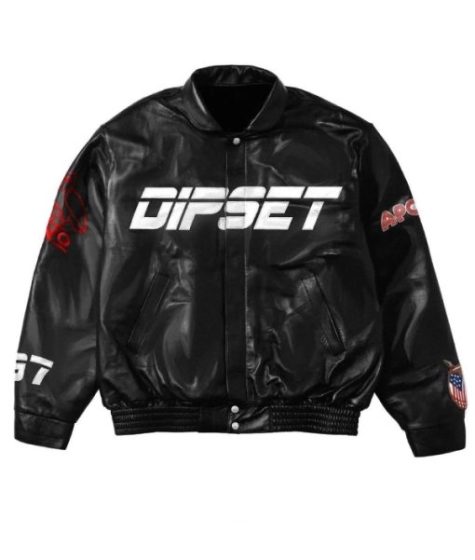 OVO X Hip Hop Group Dipset Diplomats Leather Jacket