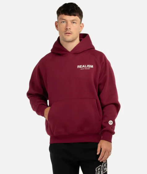 Realism Oversized Hoodie carmine red