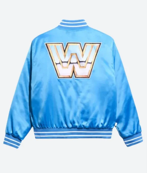 WWE OG Legends Blue Satin Full-Snap Jacket
