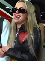 WWE Raw 2025 Liv Morgan Red Hearts Leather Jacket