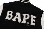 White BAPE Varsity Bomber Jacket