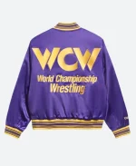 World Championship Wrestling Quilted Satin Full-Snap Jacket