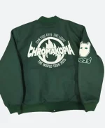 Chromakopia The World Tour Exclusive Green Bomber Varsity Jacketc