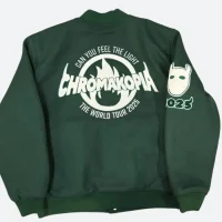 Chromakopia The World Tour Exclusive Green Bomber Varsity Jacketc
