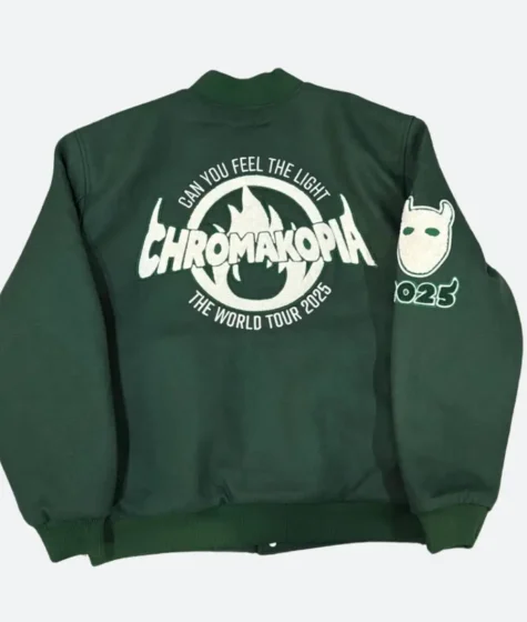 Chromakopia The World Tour Exclusive Green Bomber Varsity Jacketc