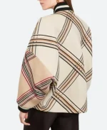 Elsbeth S02 Plaid Wool Bomber Jacket