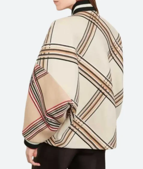 Elsbeth S02 Plaid Wool Bomber Jacket