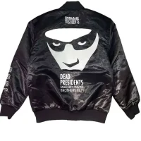 Headgear Classics Dead Presidents Black Satin Bomber Jacket