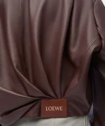 Loewe Draped Leather Jacket For Women
