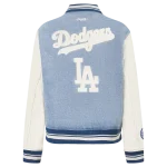MLB Los Angeles Dodgers Women's Denim Blue Varsity Jacket