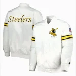 Pittsburgh Steelers Classic Rib Satin Varsity Jacket