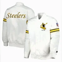 Pittsburgh Steelers Classic Rib Satin Varsity Jacket
