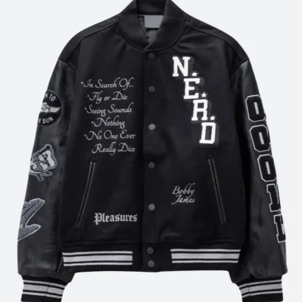 Pleasures X Nerd Letterman Varsity Jacket