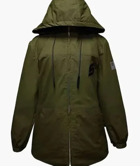 Snap On Green Hooded Jacket