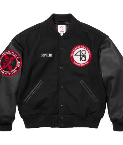 Supreme 40 Acres Malcolm X Varsity Jacket