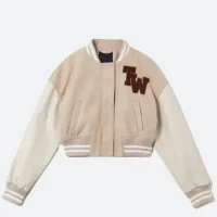TW Colorblock Cropped Varsity Jacket