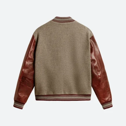 The Voice S27 Michael Buble Lettermen Gray & Burgundy Varsity Jacket