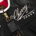 Vanson Cherry X Star Ameriacn Patches Leather Black Jacket