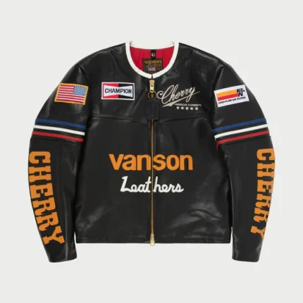 Vanson Cherry X Star Black Jacket
