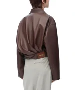 Women's Loewe Draped Leather Jacket