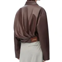 Women's Loewe Draped Leather Jacket