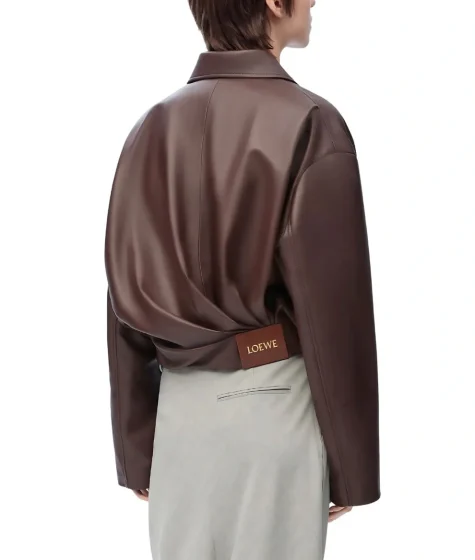 Women's Loewe Draped Leather Jacket