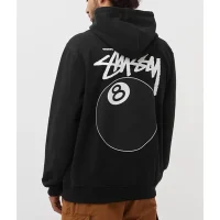 stussy 8 ball black hoodie