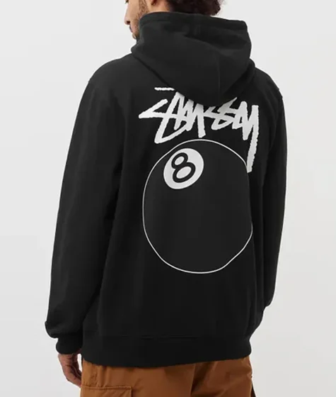 stussy 8 ball black hoodie