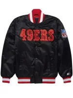 San Francisco 49ers Black Satin Jacket