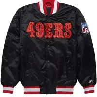 San Francisco 49ers Black Satin Jacket