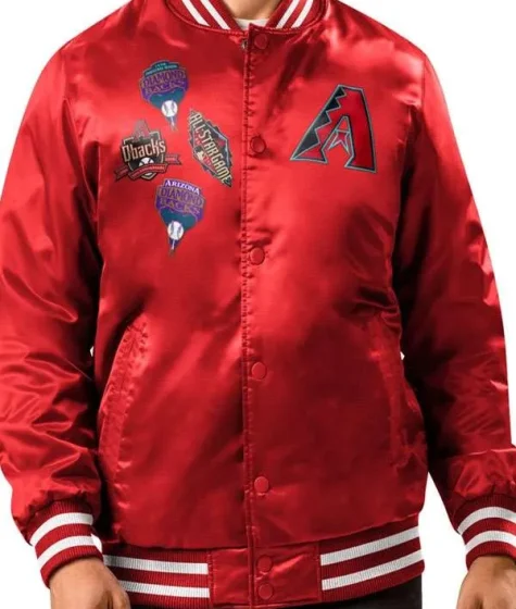 Arizona Diamondbacks Patches Satin Jacket