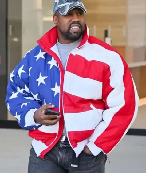 Kanye West US Flag Jacket