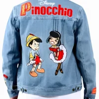 Pinocchio Anniversary Unisex Denim Jacket For Sale