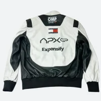 Sonny Hayes Brad Pitt F1 Black and White Leather Bomber Racer Jacket