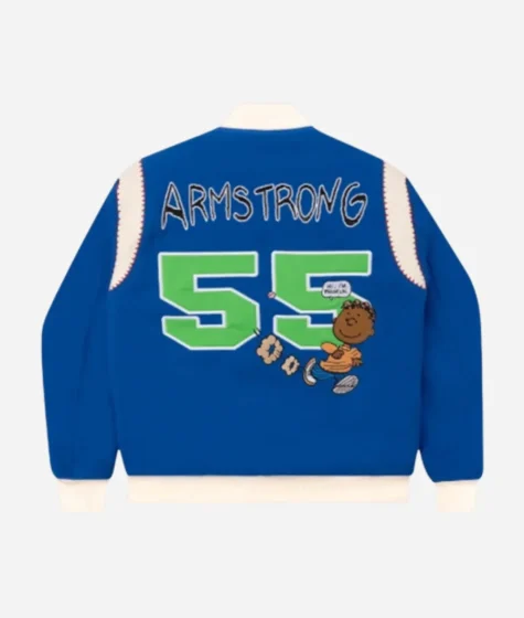 Tier Franklin Armstrong Blue Varsity Bomber Jacket